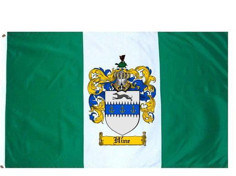 Hine family crest coat of arms flag
