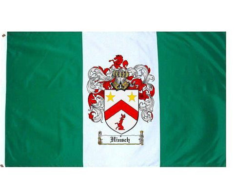 Hinsch family crest coat of arms flag