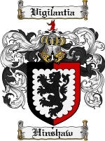 Hinshaw coat of arms family crest download