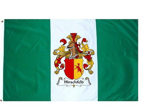 Hirschfeld family crest coat of arms flag