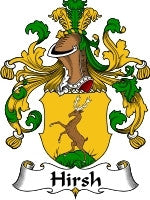 Hirsh coat of arms family crest download