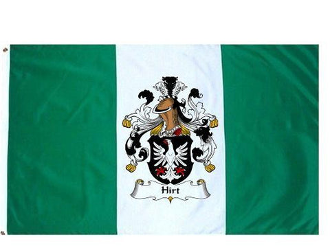 Hirt family crest coat of arms flag