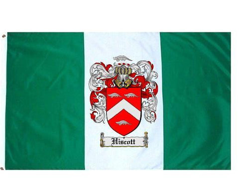 Hiscott family crest coat of arms flag