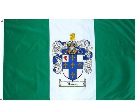 Hiscox family crest coat of arms flag