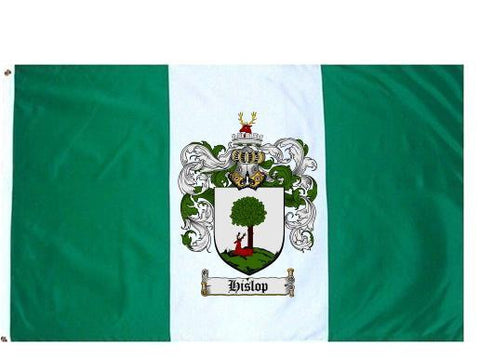 Hislop family crest coat of arms flag