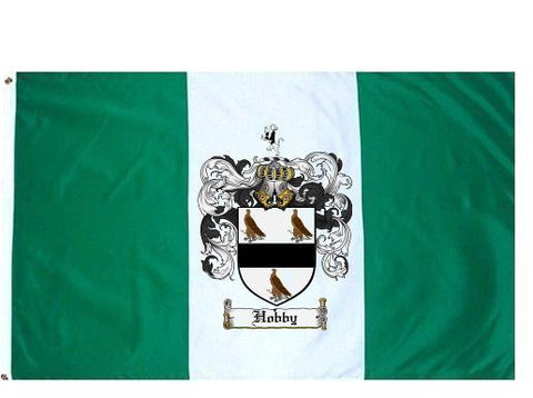 Hobby family crest coat of arms flag