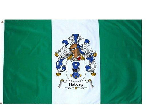 Hoberg family crest coat of arms flag