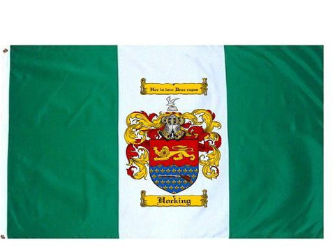 Hocking family crest coat of arms flag