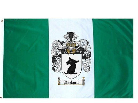 Hocknell family crest coat of arms flag