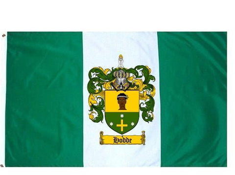 Hodde family crest coat of arms flag