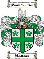 Hodkins coat of arms family crest download