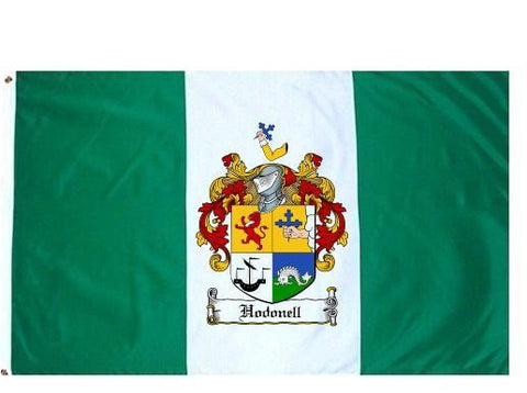 Hodonell family crest coat of arms flag