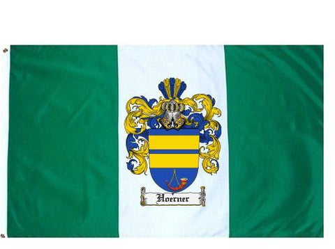 Hoerner family crest coat of arms flag