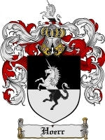 Hoerr coat of arms family crest download