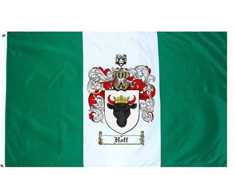 Hoff family crest coat of arms flag