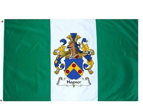 Hogner family crest coat of arms flag