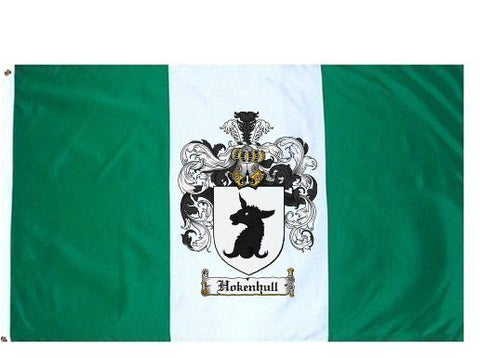 Hokenhull family crest coat of arms flag