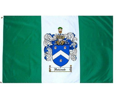 Holcomb family crest coat of arms flag