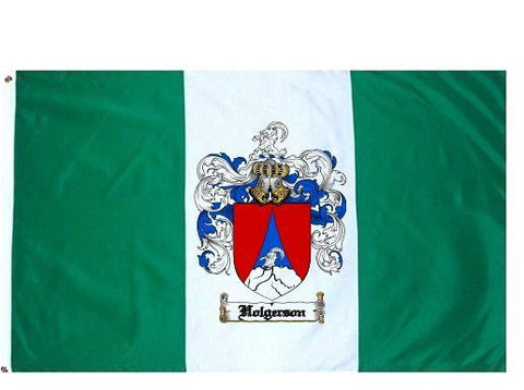 Holgerson family crest coat of arms flag