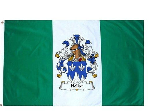 Hollar family crest coat of arms flag
