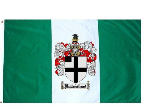 Hollenshead family crest coat of arms flag
