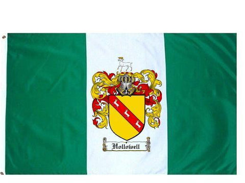 Hollowell family crest coat of arms flag