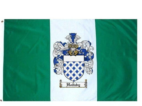 Holteby family crest coat of arms flag