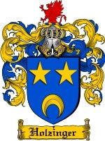 Holzinger coat of arms family crest download