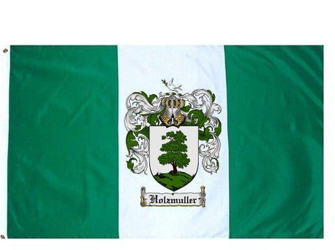 Holzmuller family crest coat of arms flag