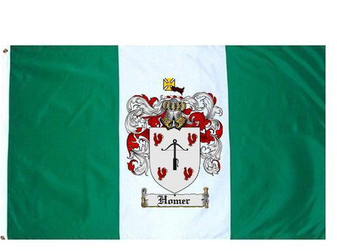 Homer family crest coat of arms flag