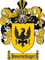 Honetschlager coat of arms family crest download