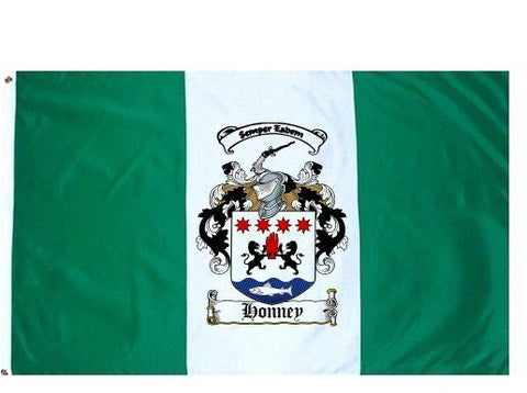 Honney family crest coat of arms flag