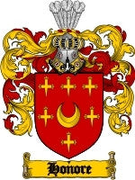 Honore coat of arms family crest download