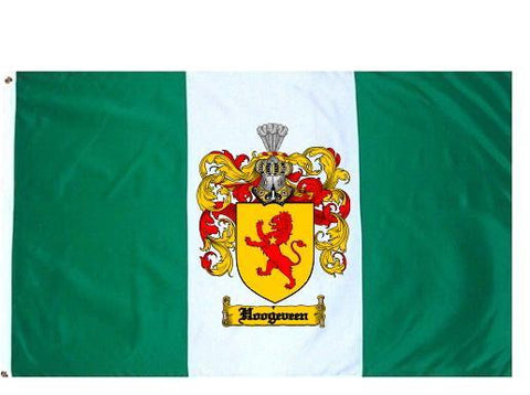 Hoogeveen family crest coat of arms flag