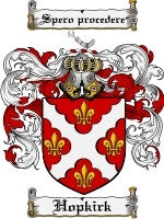 Hopkirk coat of arms family crest download
