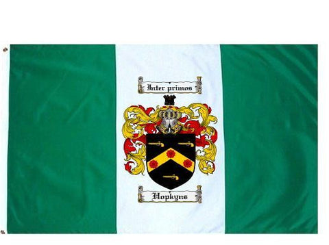 Hopkyns family crest coat of arms flag