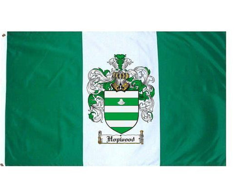 Hopwood family crest coat of arms flag