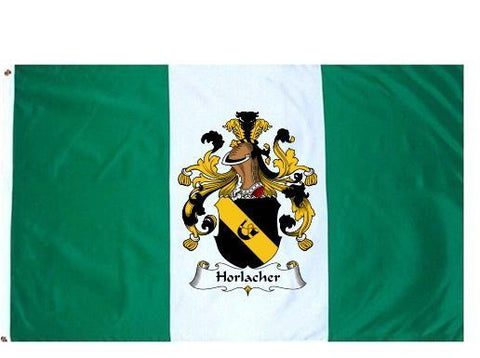 Horlacher family crest coat of arms flag