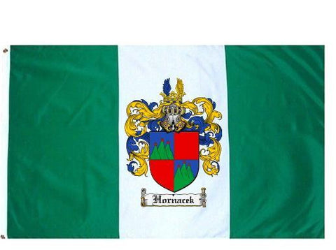 Hornacek family crest coat of arms flag