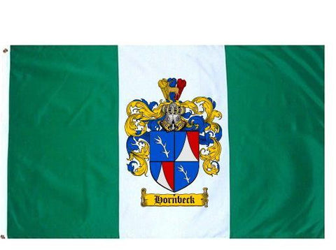 Hornbeck family crest coat of arms flag