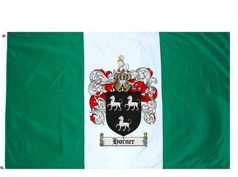 Horner family crest coat of arms flag