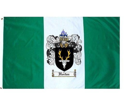 Horten family crest coat of arms flag