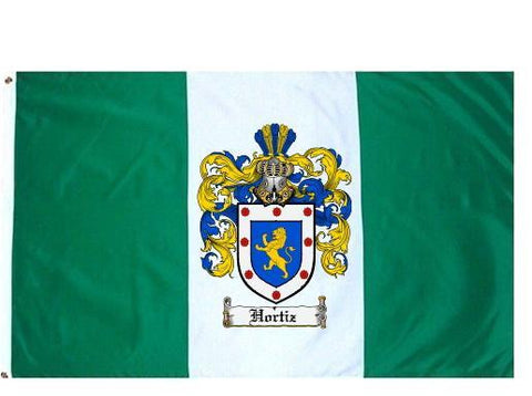 Hortiz family crest coat of arms flag