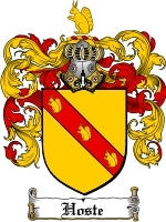 Hoste coat of arms family crest download