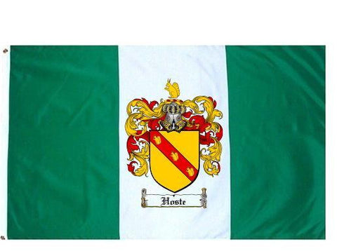 Hoste family crest coat of arms flag