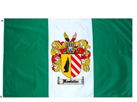 Hostetler family crest coat of arms flag