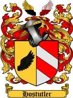 Hostutler coat of arms family crest download