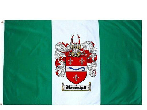 Hounshell family crest coat of arms flag