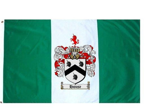 House family crest coat of arms flag