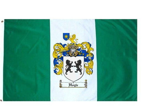 Hoyle family crest coat of arms flag